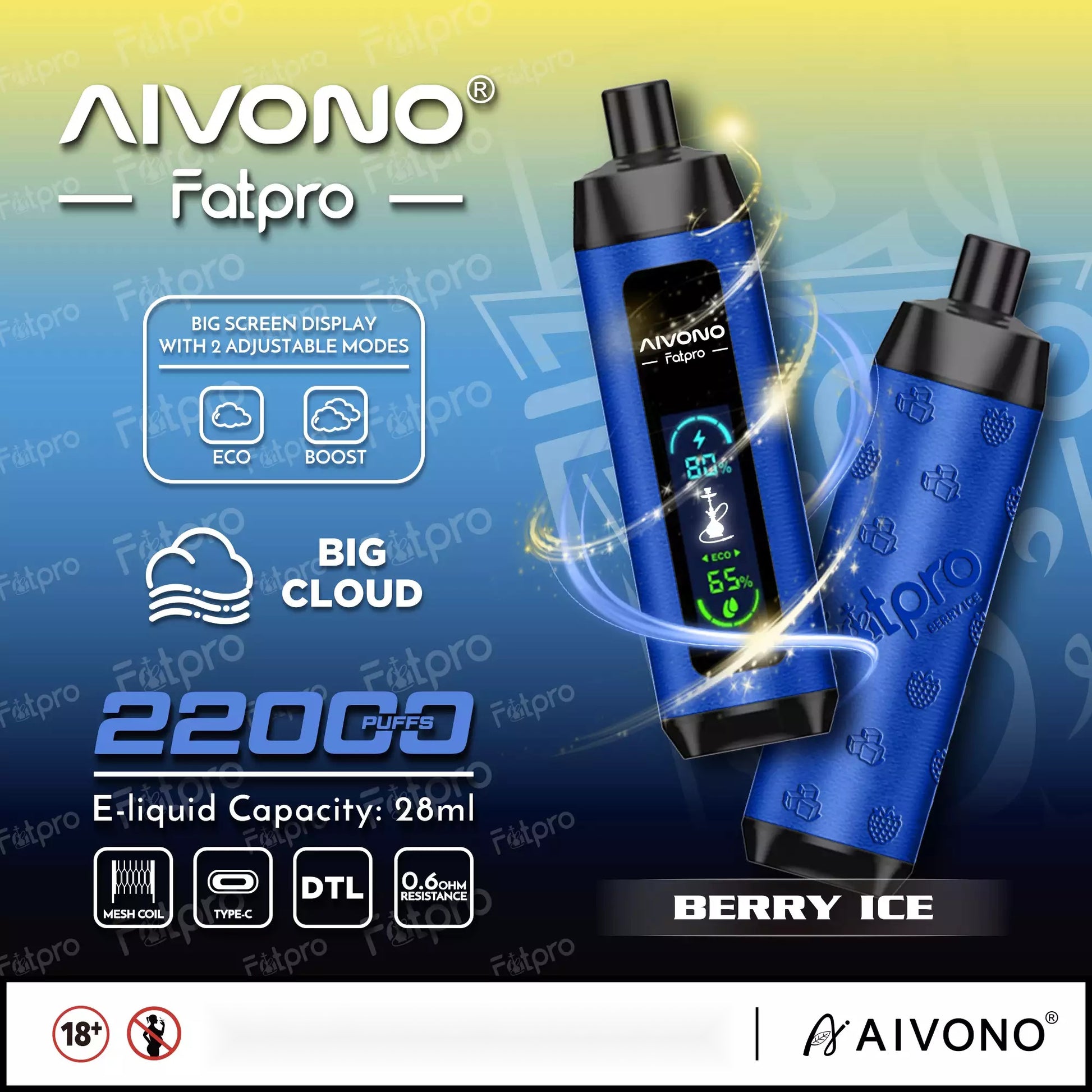 AIVONO vape Fatpro 22000 Puffs 22k Disposable Vape 6_AIVONO-Fatpro-22000