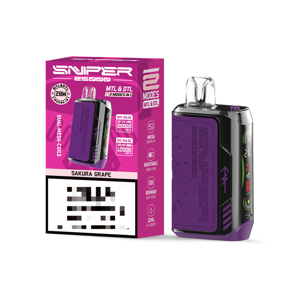 VAPMOD SNIPER 25000 Puffs vapmod uwake 30000 Disposable Vape  9_SAKURA-GRAPE