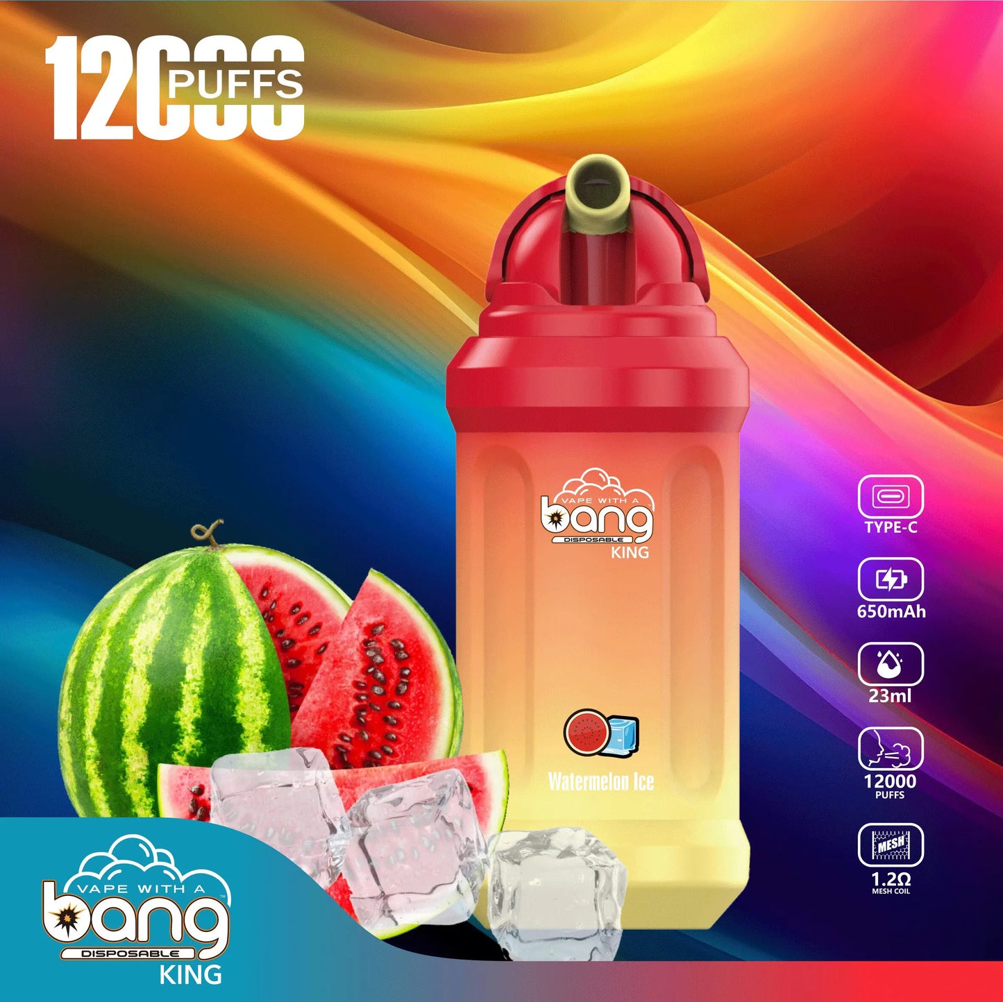 Bang King 12000 Puffs Disposable Vape disposable vape  vape fruit flavor Best fruit-flavored e-cigarettes  BANG-KING-12000-12K-PUFFS-06