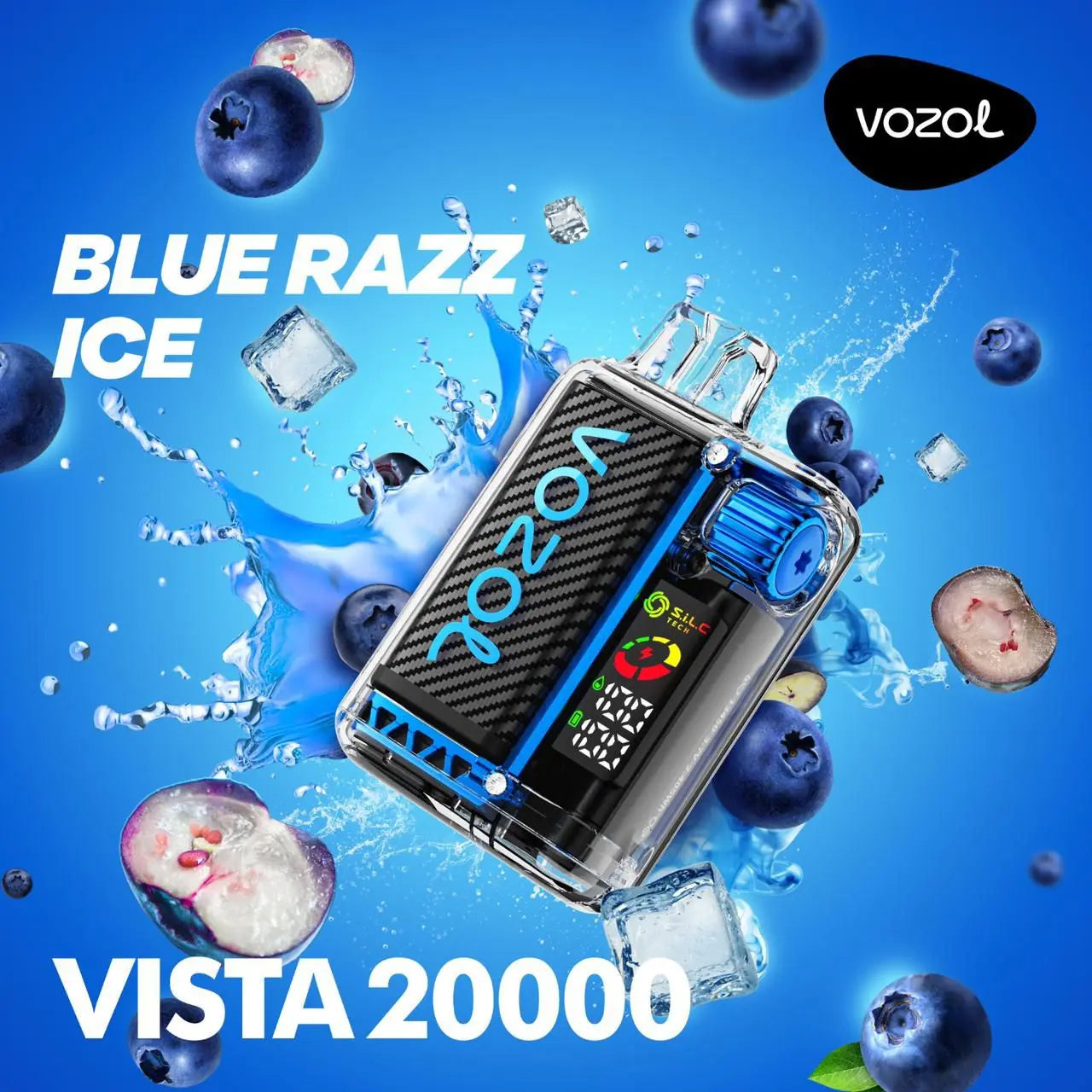 Vozol Vista 20000 2K Puffs Disposable Vape  BLUE-RAZZ-ICE-vozol-vista-20000