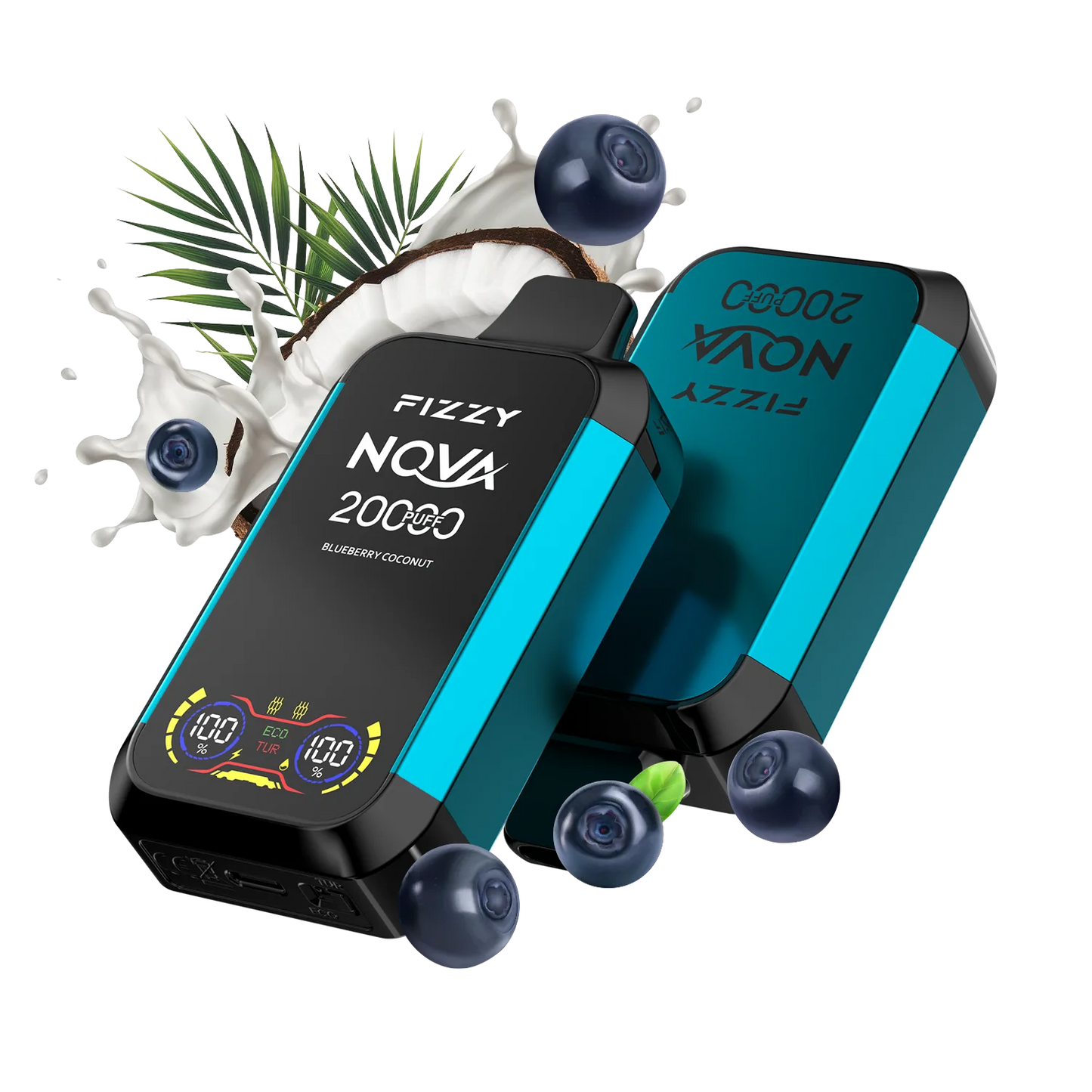 Fizzy Nova 20000 Puffs Disposable Vape 12 flavors  BLUEBERRY-COCONUT_png