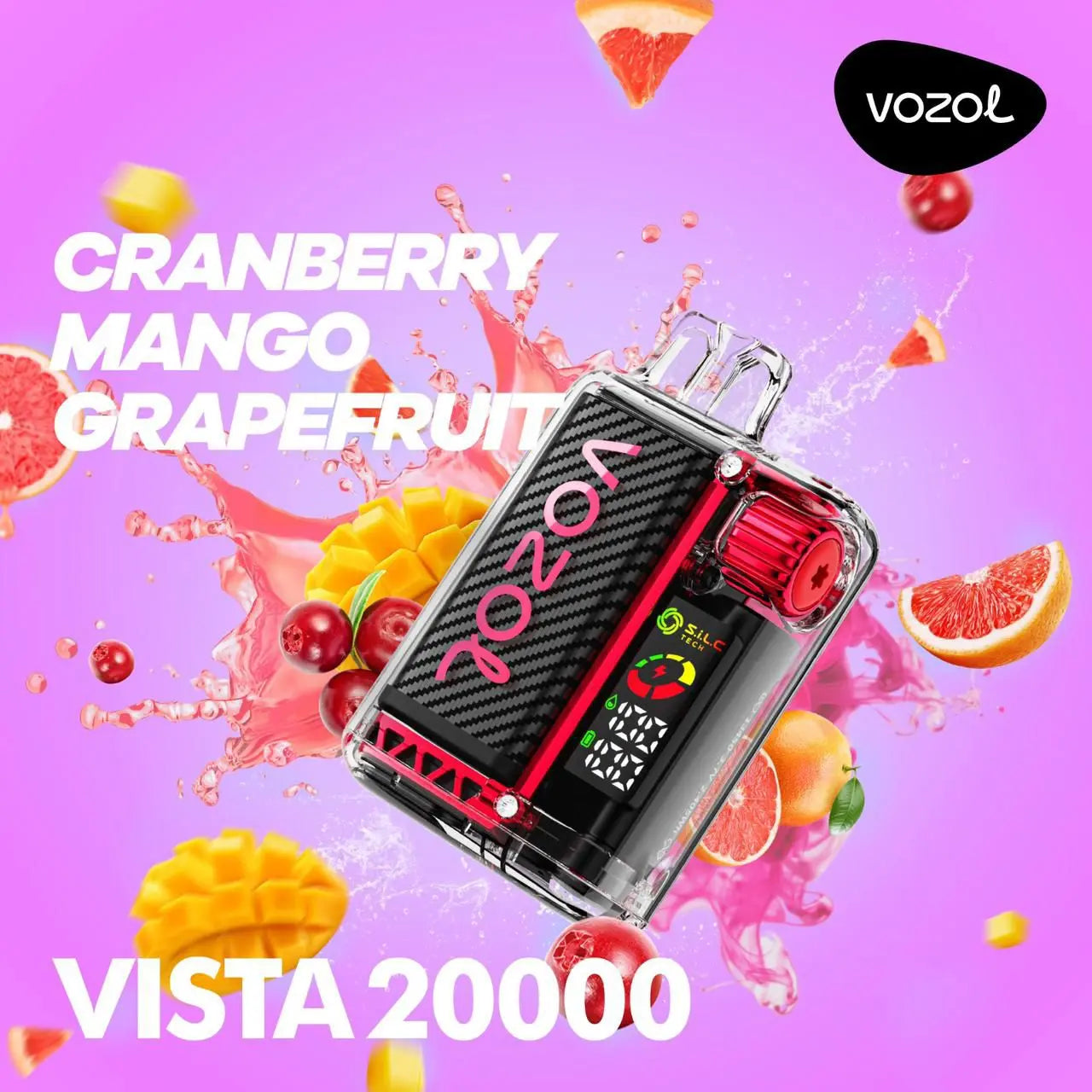 Vozol Vista 20000 2K Puffs Disposable Vape  CRANBERRY-MANGO-GRAPEFRUIT-vozol-vista-20000