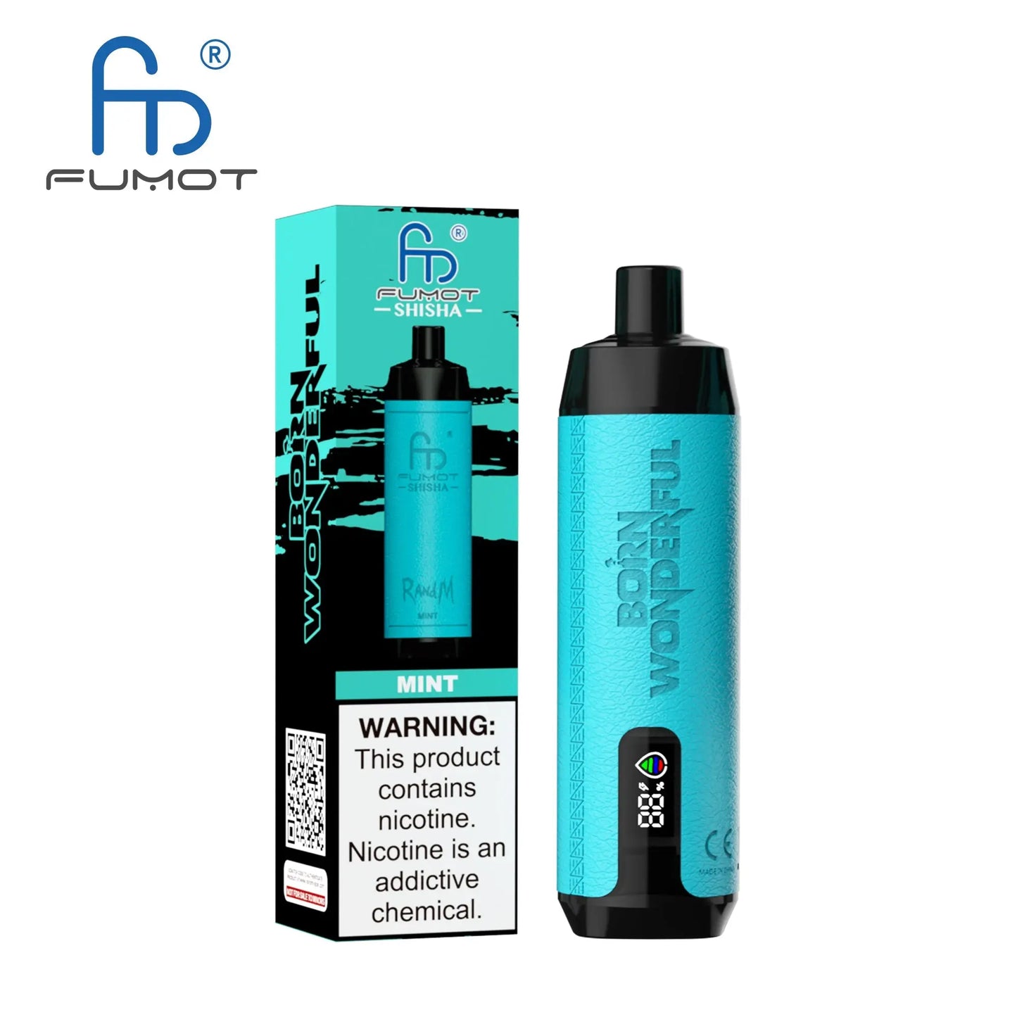 FUMOT RANDM SHISHA 10000 VAPE DEVICE WITH BATTERY AND EJUICE DISPLAY RandM Vape