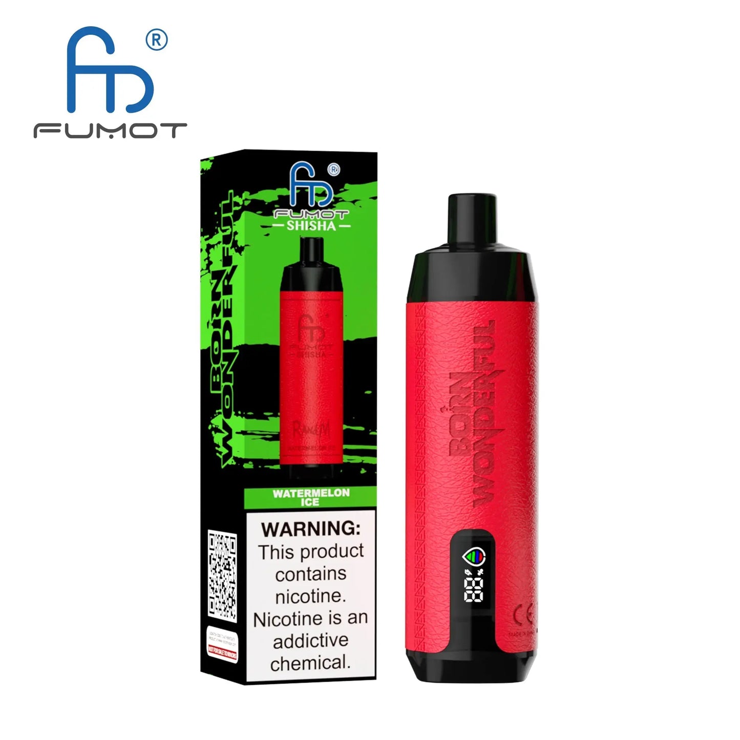 FUMOT RANDM SHISHA 10000 VAPE DEVICE WITH BATTERY AND EJUICE DISPLAY RandM Vape