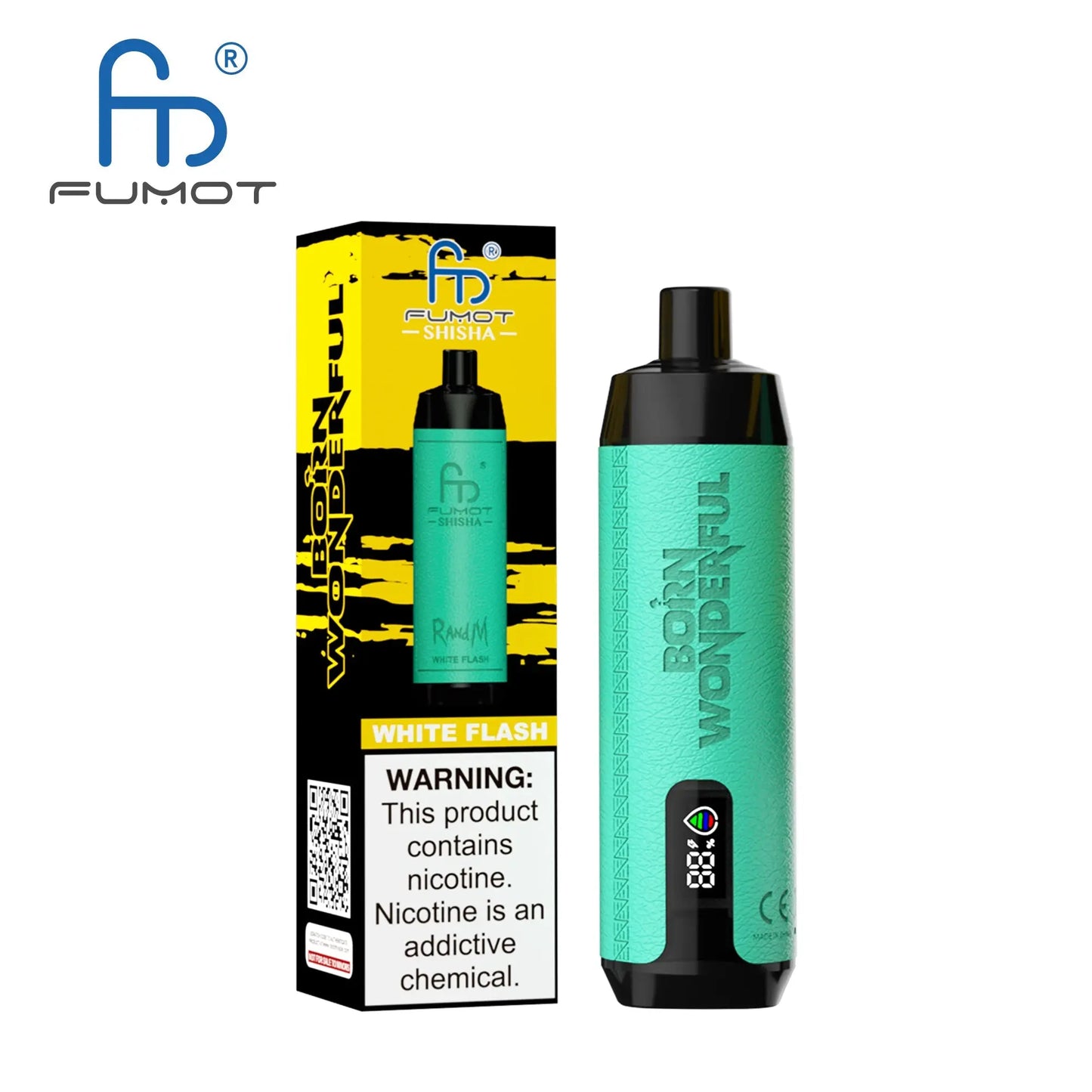 FUMOT RANDM SHISHA 10000 VAPE DEVICE WITH BATTERY AND EJUICE DISPLAY RandM Vape