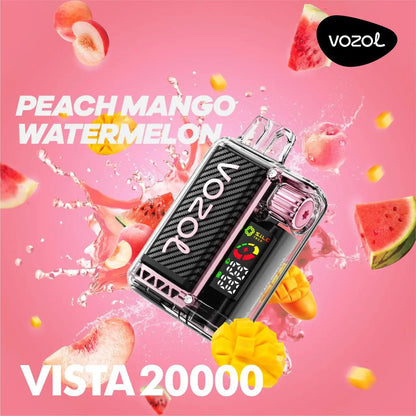 Vozol Vista 20000 2K Puffs Disposable Vape   PEACH-MANGO-WATERMELON-vozol-vista-20000