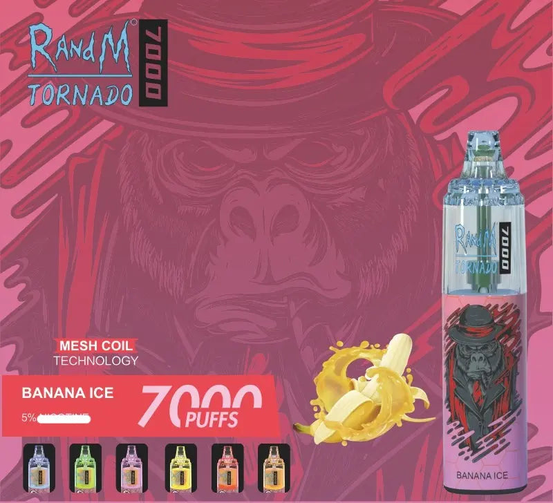 RANDM TORNADO 7000 AIRFLOW CONTROL VAPE DEVICE 1 PC(50 Tastes, Free Shipping) RandM Vape