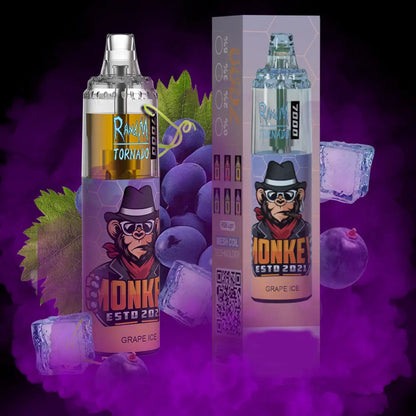 RandM Tornado 7000 Puffs Disposable Vape—GRAPE ICE🍇🧊 RandM Tornado Vapes