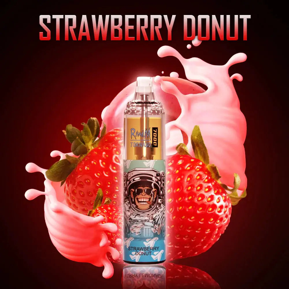 RandM Tornado 7000 Puffs Disposable Vape—STRAWBERRY DONUT🍓🍩 RandM Tornado Vapes