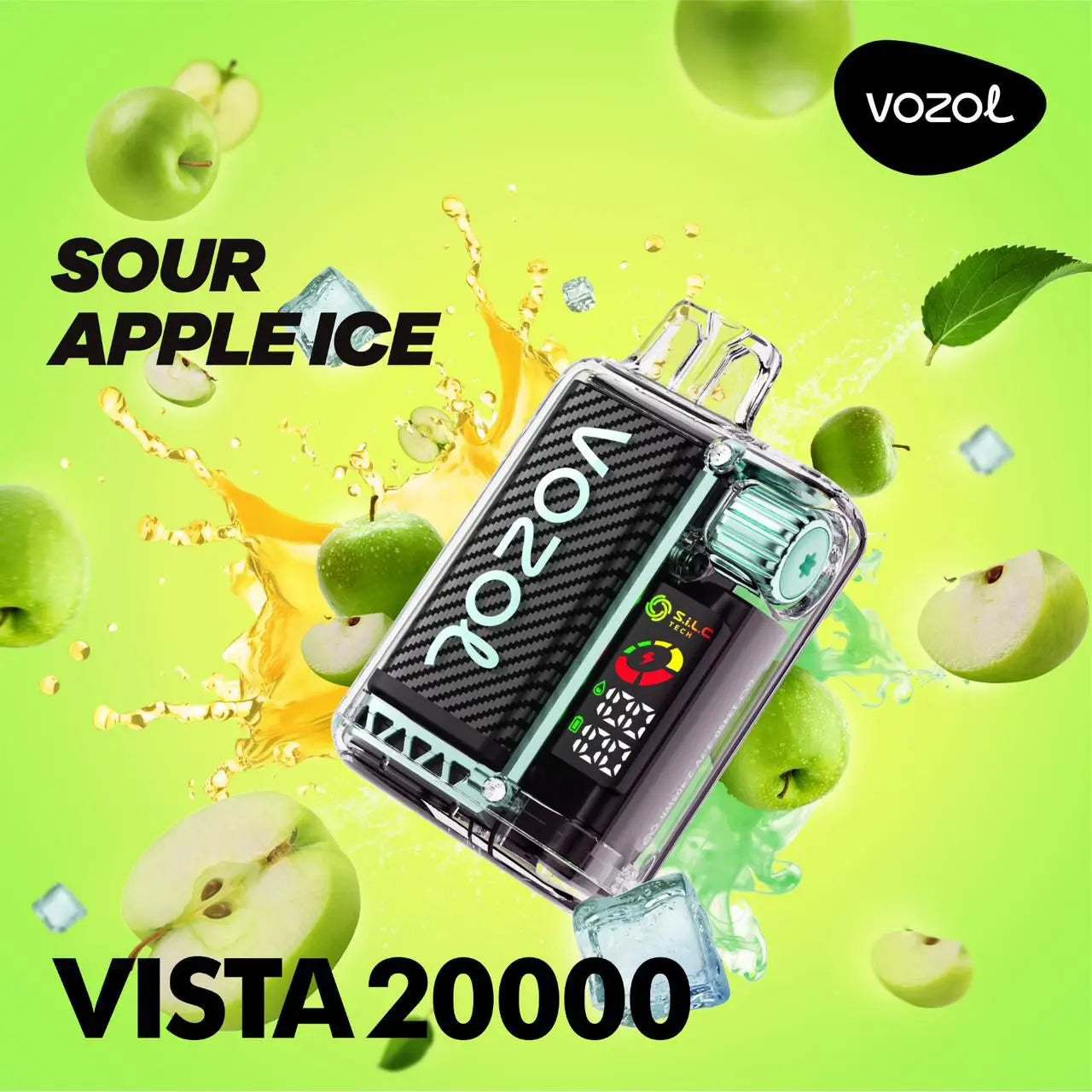 Vozol Vista 20000 2K Puffs Disposable Vape   SOUR-APPLE-ICE-vozol-vista-20000