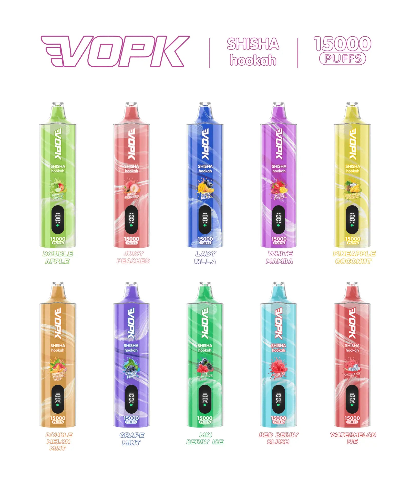 VOPK vape Shisha Hookah 15000 PUFFS 15k Disposable Vapes VOPK-shisha-hookah-15000PUFFS-1