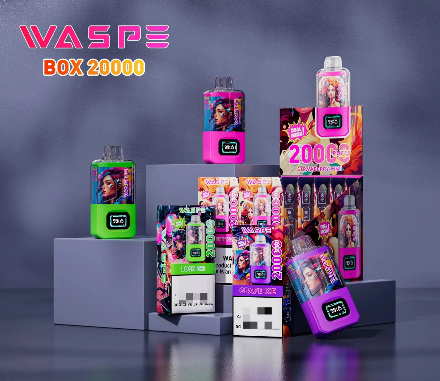 WASPE 20000 PUFFS  20K  Disposable Vapes Wholesale buy vape Waspe-20000-puffs-du