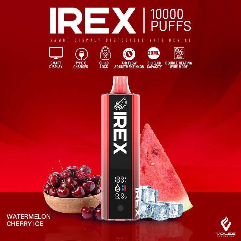 IREX 10000 PUFFS Disposable Vape 12 flavors to choose from watermelon-cherry-ice